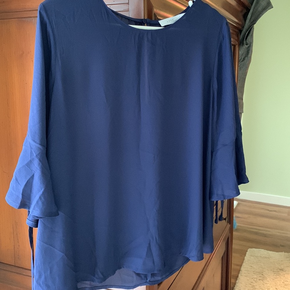 Lush blouse with 3/4 bell sleeves